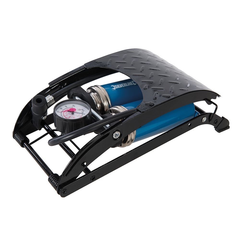 Silverline Zware Dubbelzuiger Voetpomp, 470cc