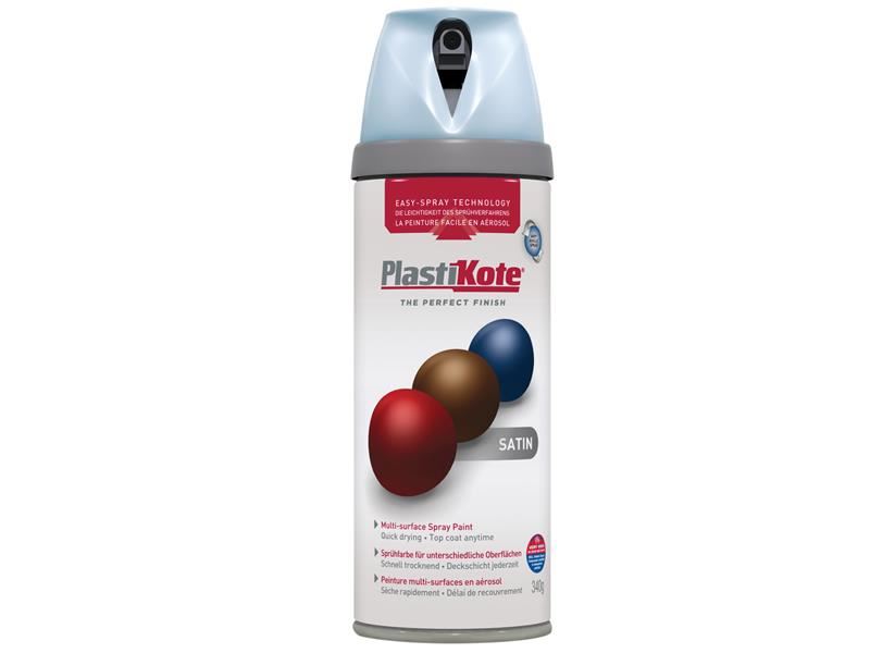 PlastiKote - Semburan Satin Twist & Spray Biru Bayi 400ml