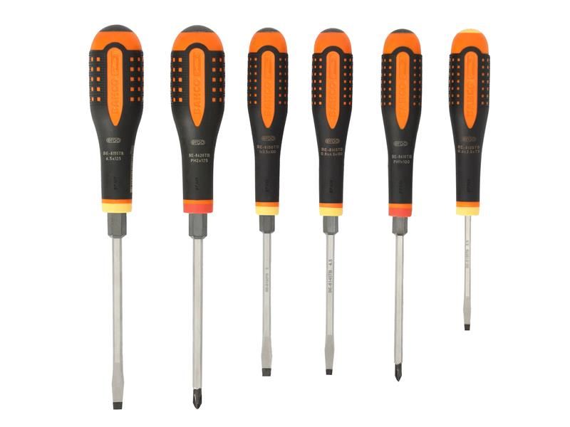 Bahco - Tacair Scriúire BE-9881TB ERGO le Blaic Thrasna, 6-Píosa