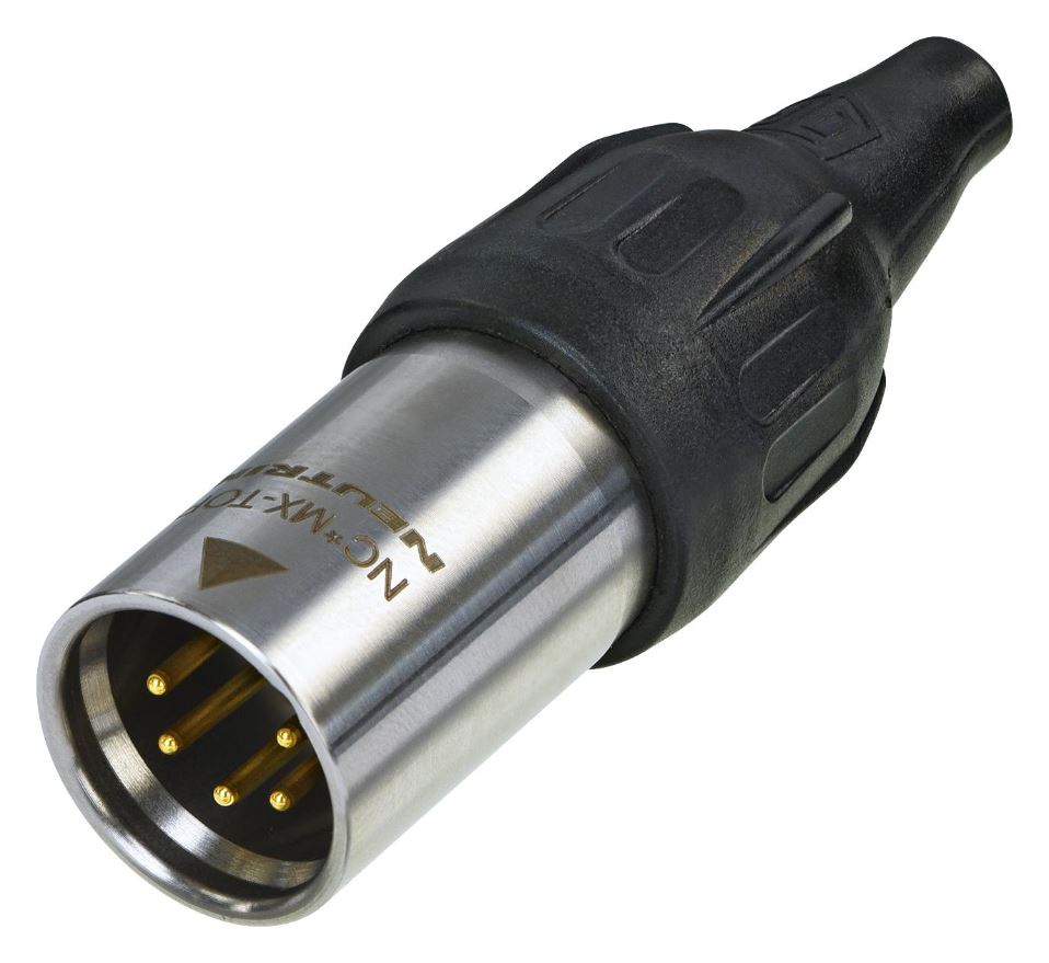 NEUTRIK XLR Plug, 5-Pole, IP65, 16A, Gold Contacts