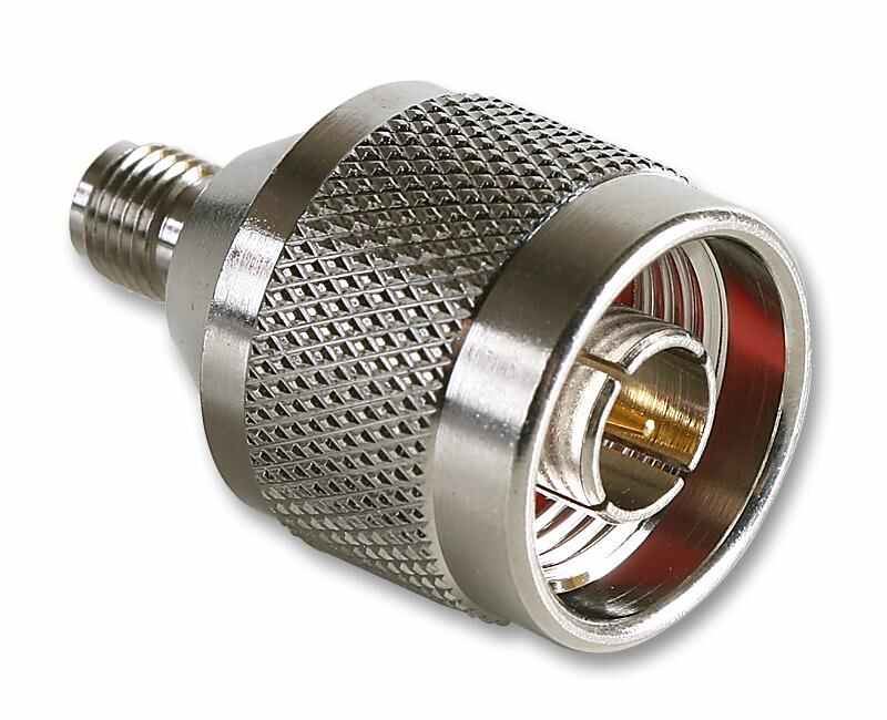 Multicomp Pro N Plug to SMA Socket Adaptor, 50 Ohm, Nickel Plated