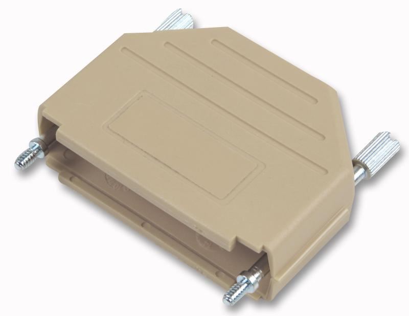 MH CONNECTORS D-sub Hood, Plastic, Top Entry, 25 Way, Light Grey