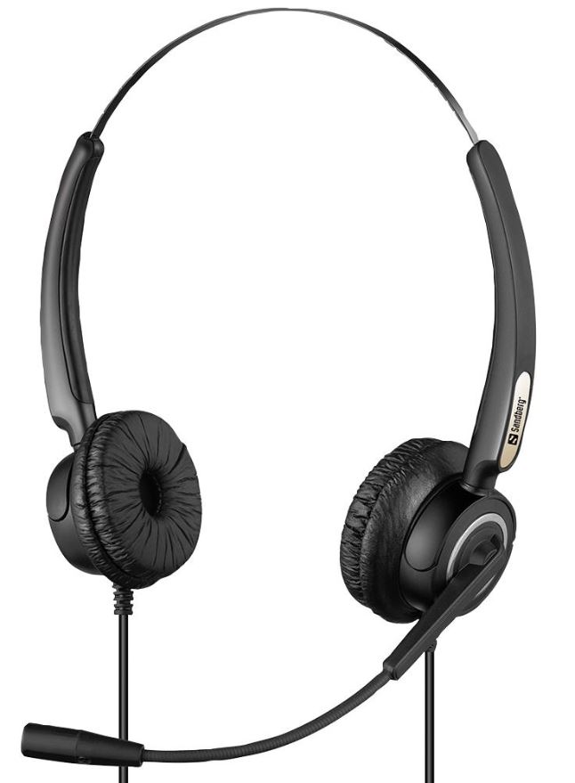 Casque stéréo USB SANDBERG Office Pro, Noir