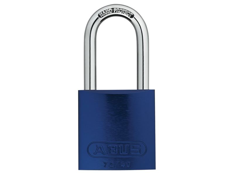 ABUS 72/40mm Aluminium Padlock, Blue, Keyed Alike, 40mm Long Shackle