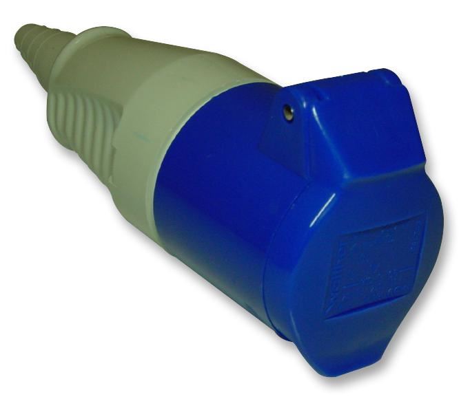 HiLo - Soket CEE 16A, 230V, Pemasangan Kabel, 2P+E, Biru, IP44
