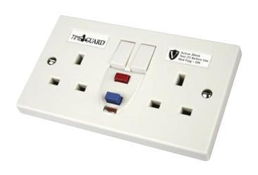 TIMEGUARD 13A RCD 더블 스위치 소켓, 액티브