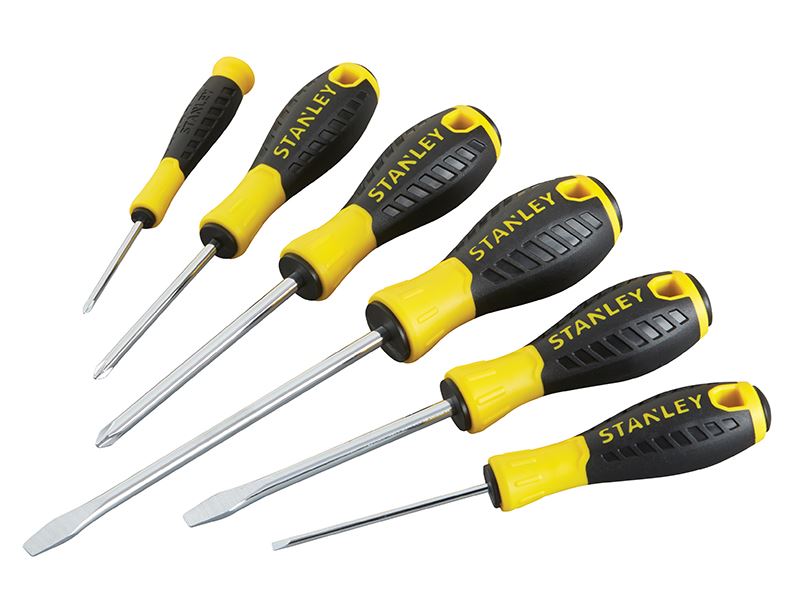 STANLEY Essential 6-Piece Screwdriver Set, Chrome Vanadium Steel
