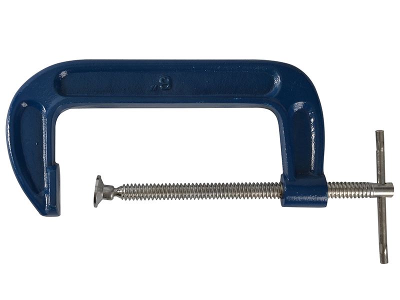 BlueSpot Fine Thread G-Clamp, Cast Iron, 100mm (4in)
