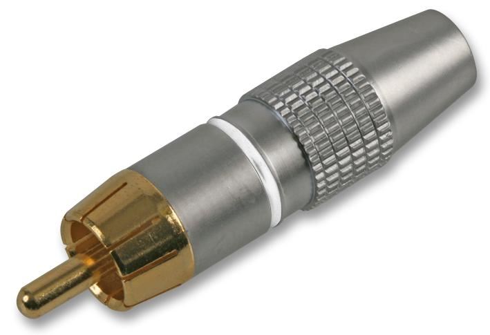 PRO SIGNAL - Phono-Stecker, hochwertig, weiß