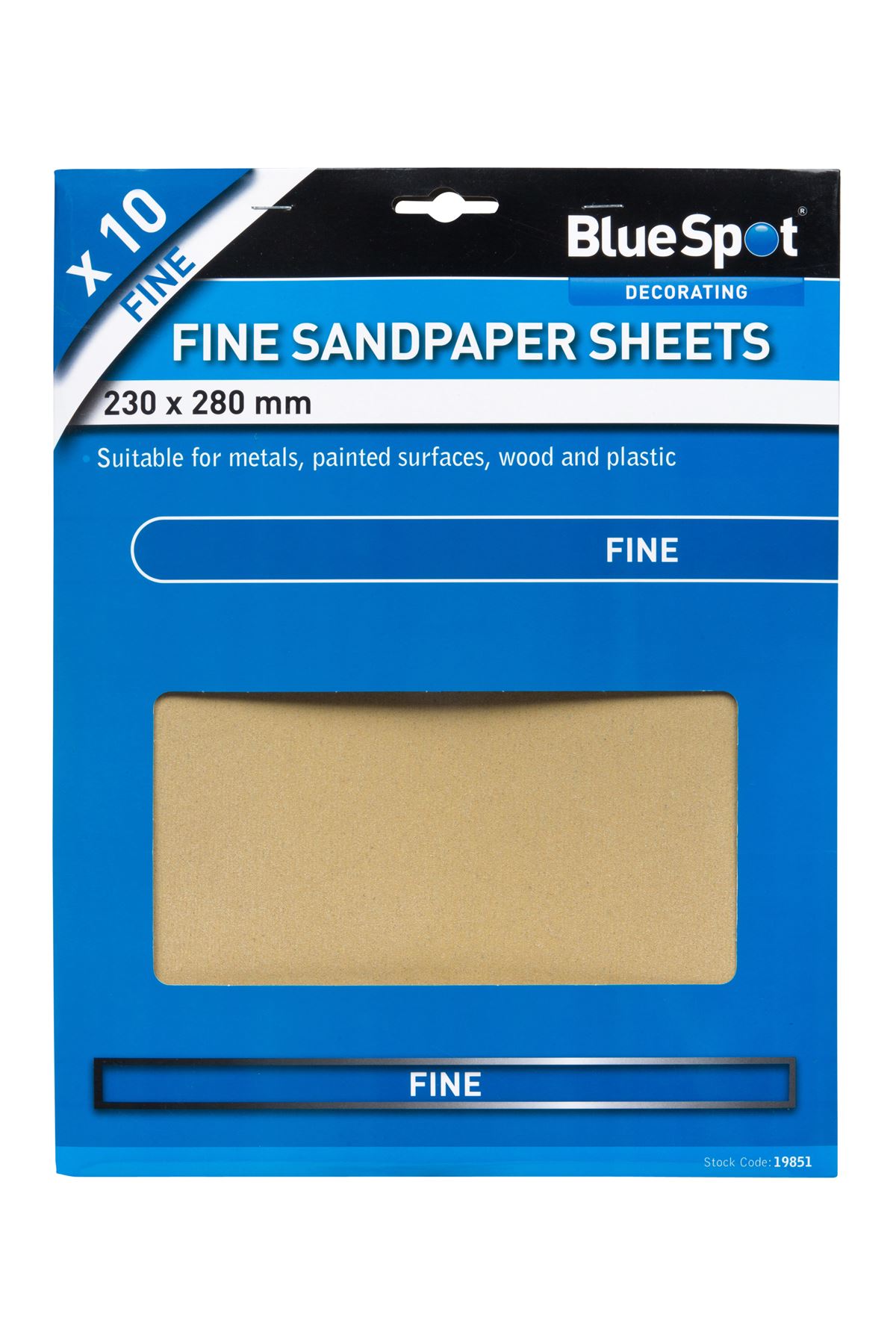 Blue Spot Tools Σύνολο 10 Τεμαχίων Λεία Τριβέα 240 Grain