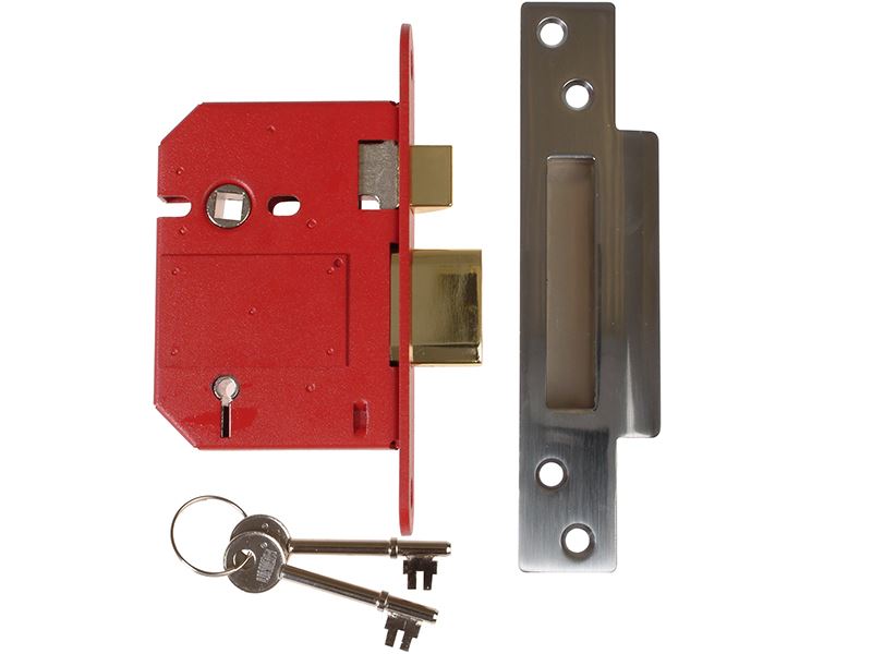 UNION StrongBOLT 2200S 5 Lever Sashlock, BS3621, Satin Chrome, 81mm