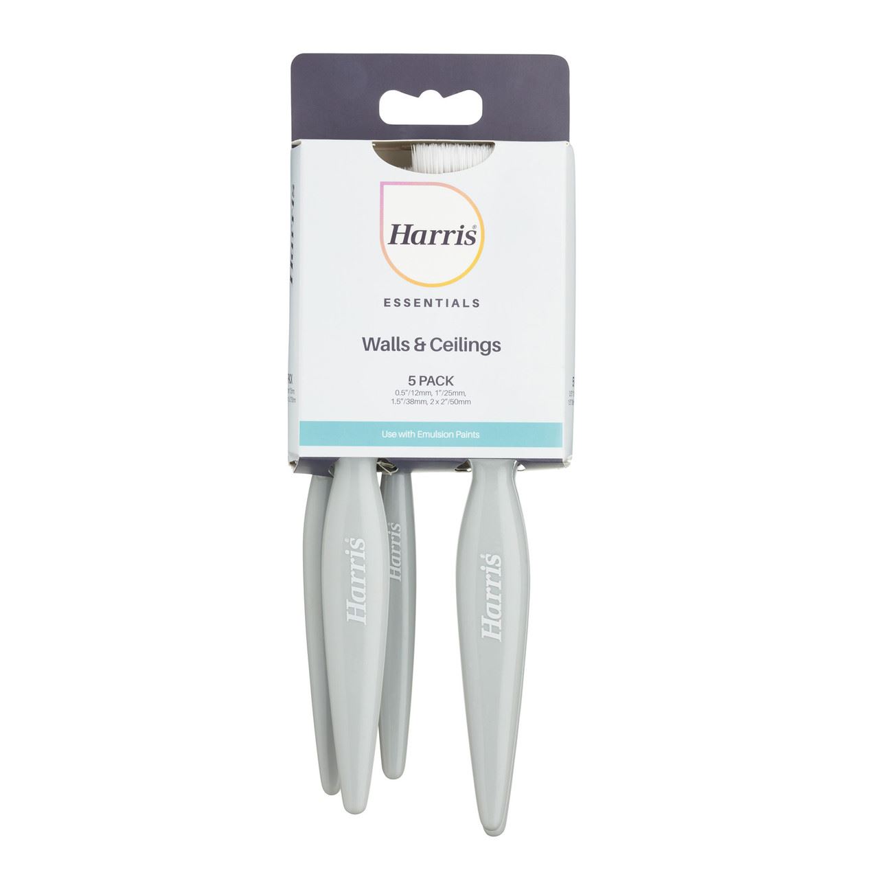 Harris Essentials Walls & Ceilings Paint Brush Pack of 5