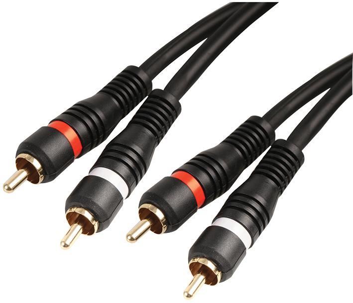 Pro Signal - Cábla Fuaime RCA Fireann go RCA Fireann, 2m, Gorm