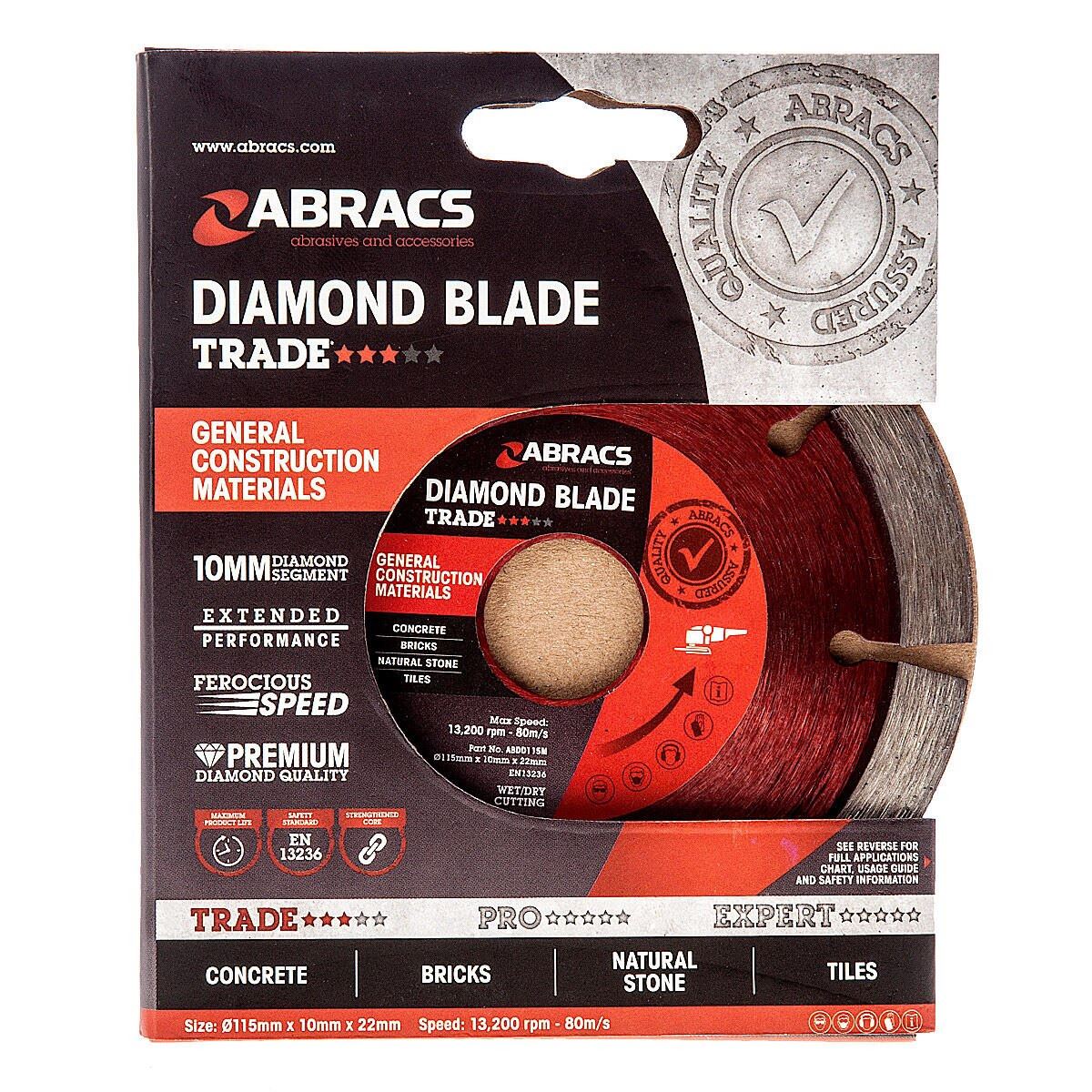 Abracs - Bilah Berlian ABDD115M Serbaguna 115mm x 10mm x 22mm