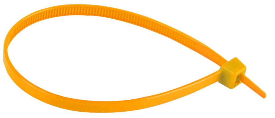CONCORDIA TECHNOLOGIES Nylon Kabelbinders 200mm x 4.8mm, Geel (100 stuks)