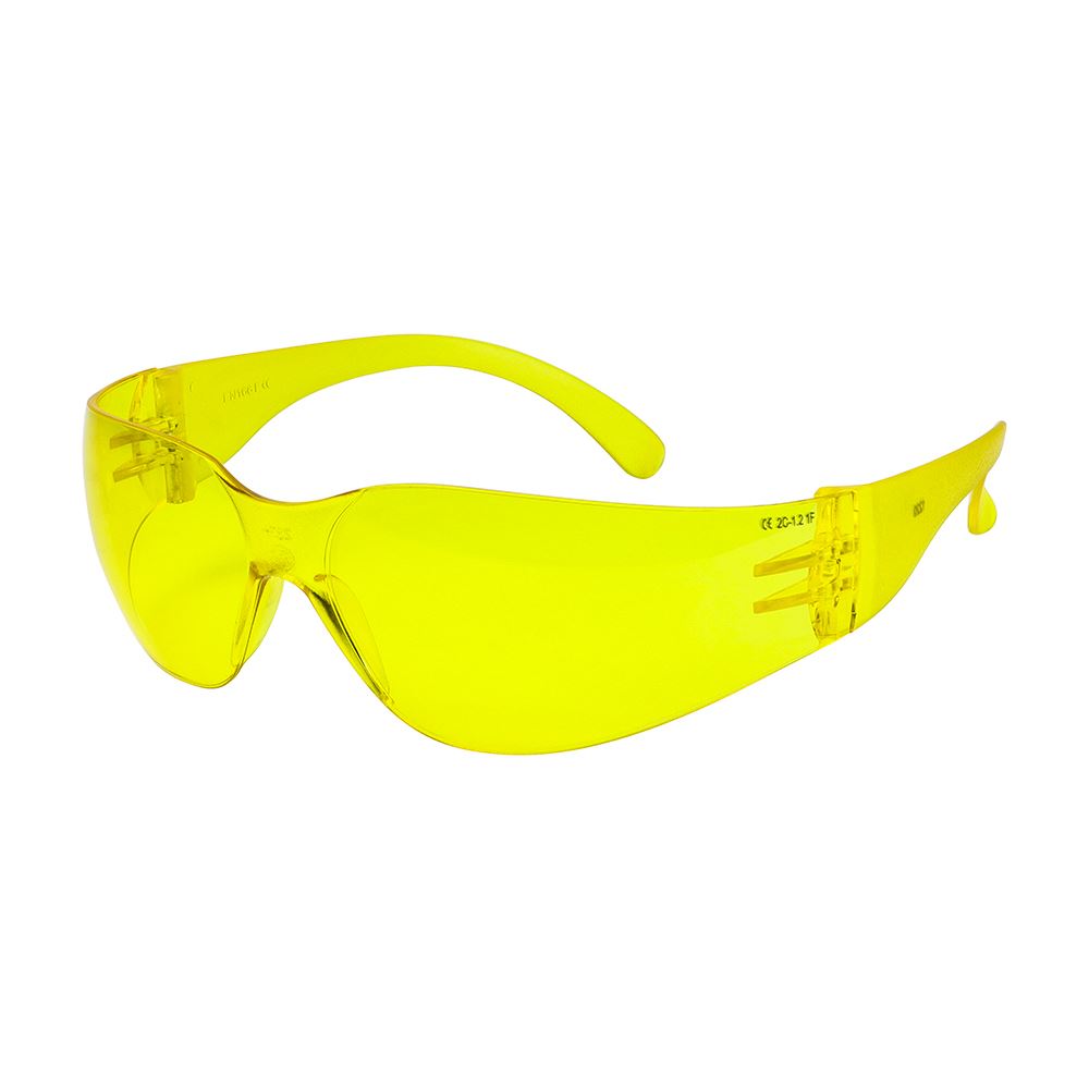 Timco Gafas de Seguridad Estándar con Lentes Ámbar, Talla Única
