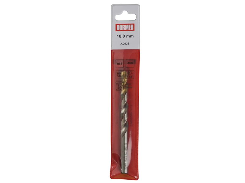 Dormer A002 Punta Jobber HSS-TiN Rivestita, 8mm, 117mm