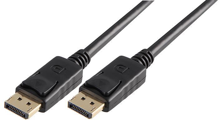 Pro Signal Cable DisplayPort Macho-Macho Bloqueable, 2m, Negro