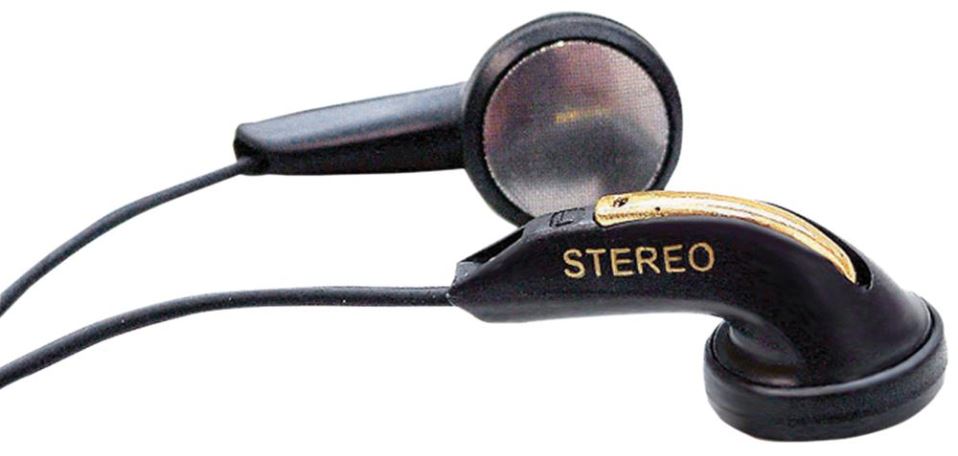 SOUNDLAB Stereo In-Ear Headphones, Black, 1.5m Cable
