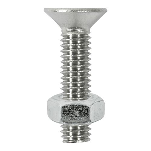 Timco M6 x 25mm Countersunk Socket Screws & Hex Nuts, A2 Stainless Steel (6-Pc)