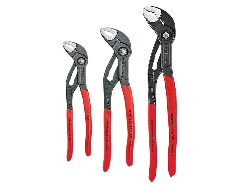 Knipex 코브라 워터펌프 플라이어 세트 3종, 크롬 바나듐 스틸