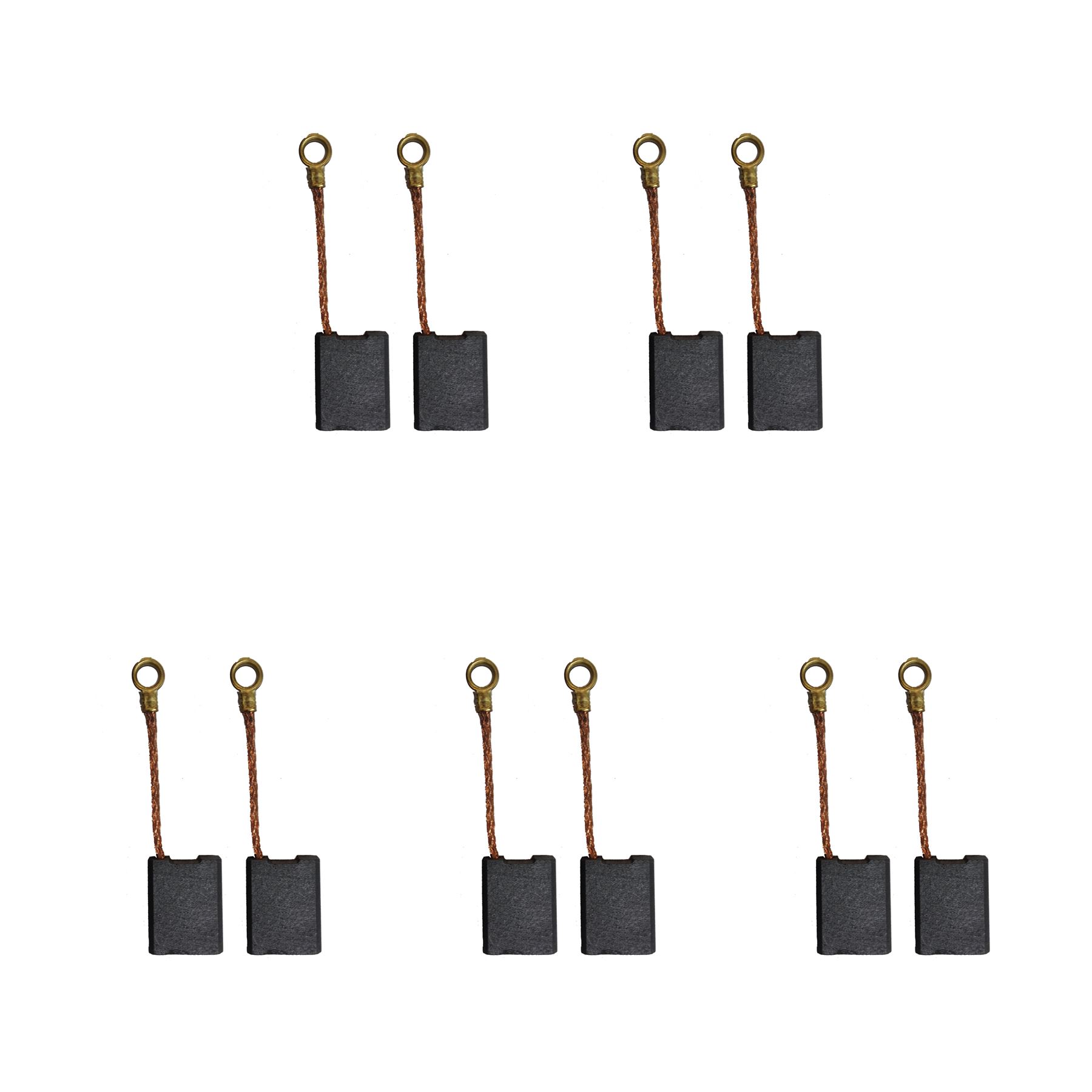 CarbonBr 5 Sets - 2x Kohlebürsten für Metabo 084 Schleifer (Größe 8x14x18 mm)
