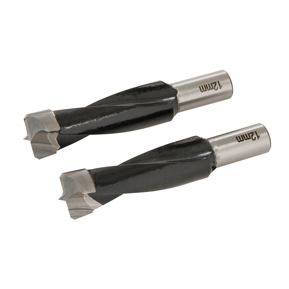 Triton Dowel Jointer Bits 12mm 2pk, Tungsten Carbide, 10mm Shank