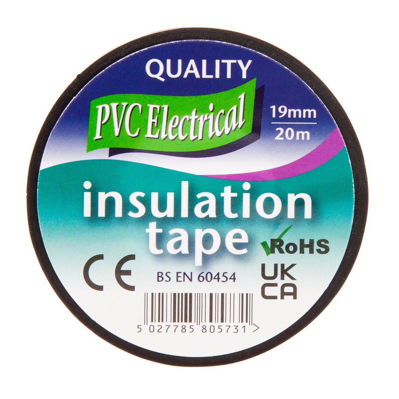 Ultratape PVC Electrical Insulation Tape, Black, 19mm x 20m