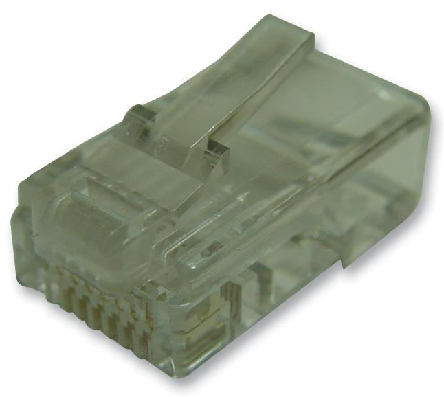 GTK RJ45 Plug, Round Entry, 8P8C, 10 Pack