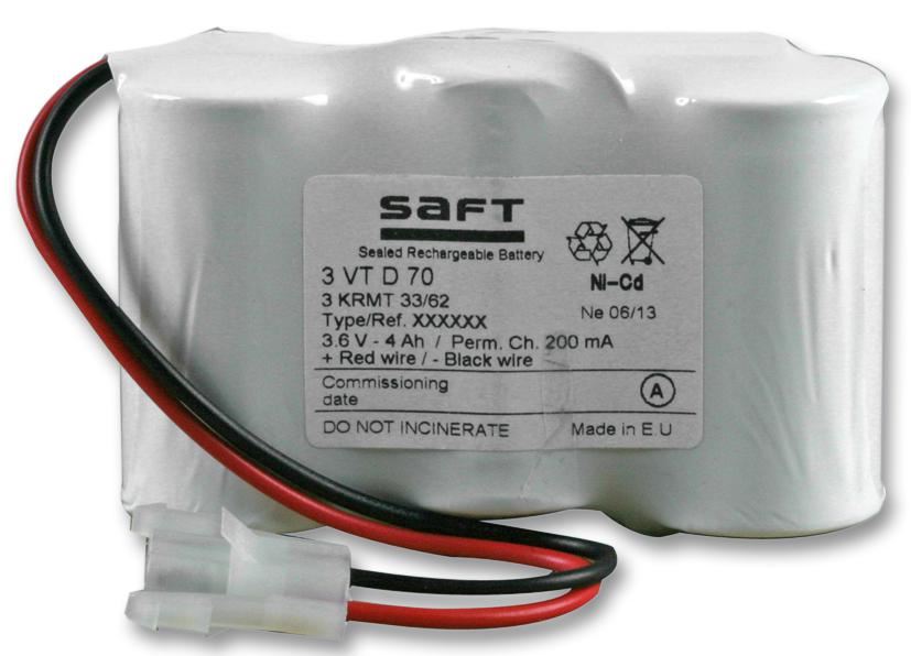 SAFT Nikkel-Cadmium Batterij Stick, 3x D, 3,6V, 4,2Ah