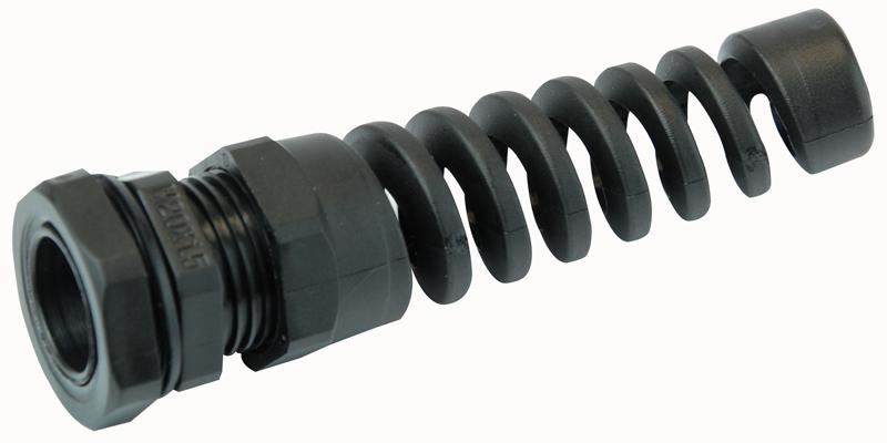 PRO POWER - Glanda Cábla Nylon M20 le Fuascailt Teannta, IP68, Dubh