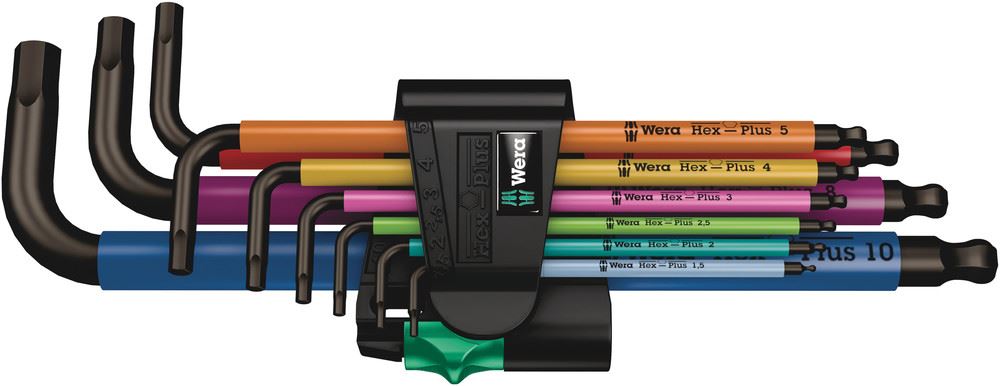 Wera 950/9 Hex-Plus Metric L-Key Set, 9-Piece, BlackLaser