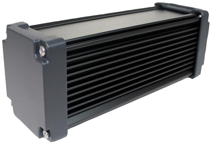 TAKACHI מארז אלומיניום מסדרת IP67 88 עם גוף קירור, 220x86.3x86.3 מ״מ, שחור