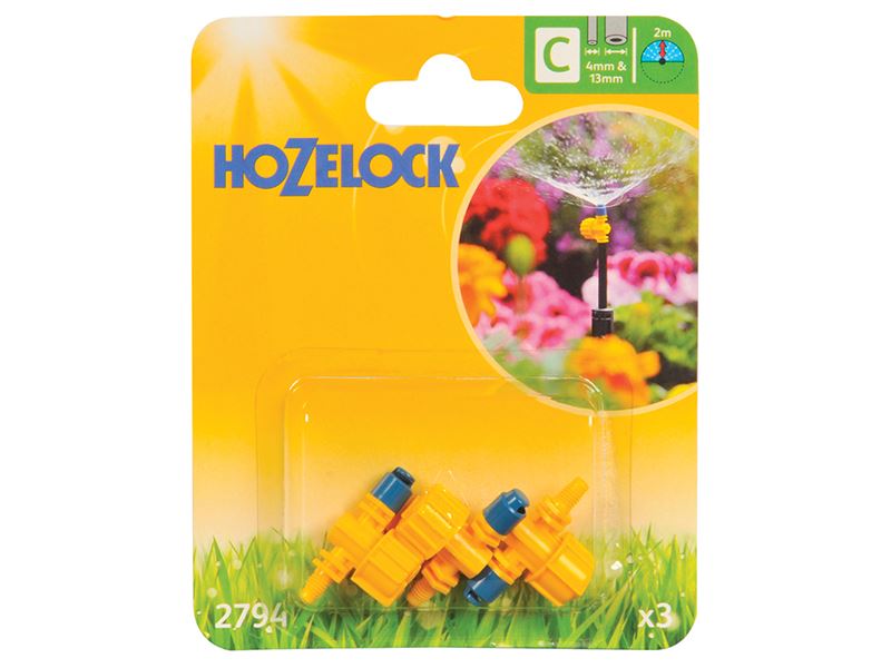 Hozelock Kit da 3 Irrigatori a Microgetto Regolabili 180° 2794