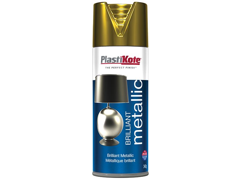 PlastiKote Brilliant Metallic Spray Gold, 400ml