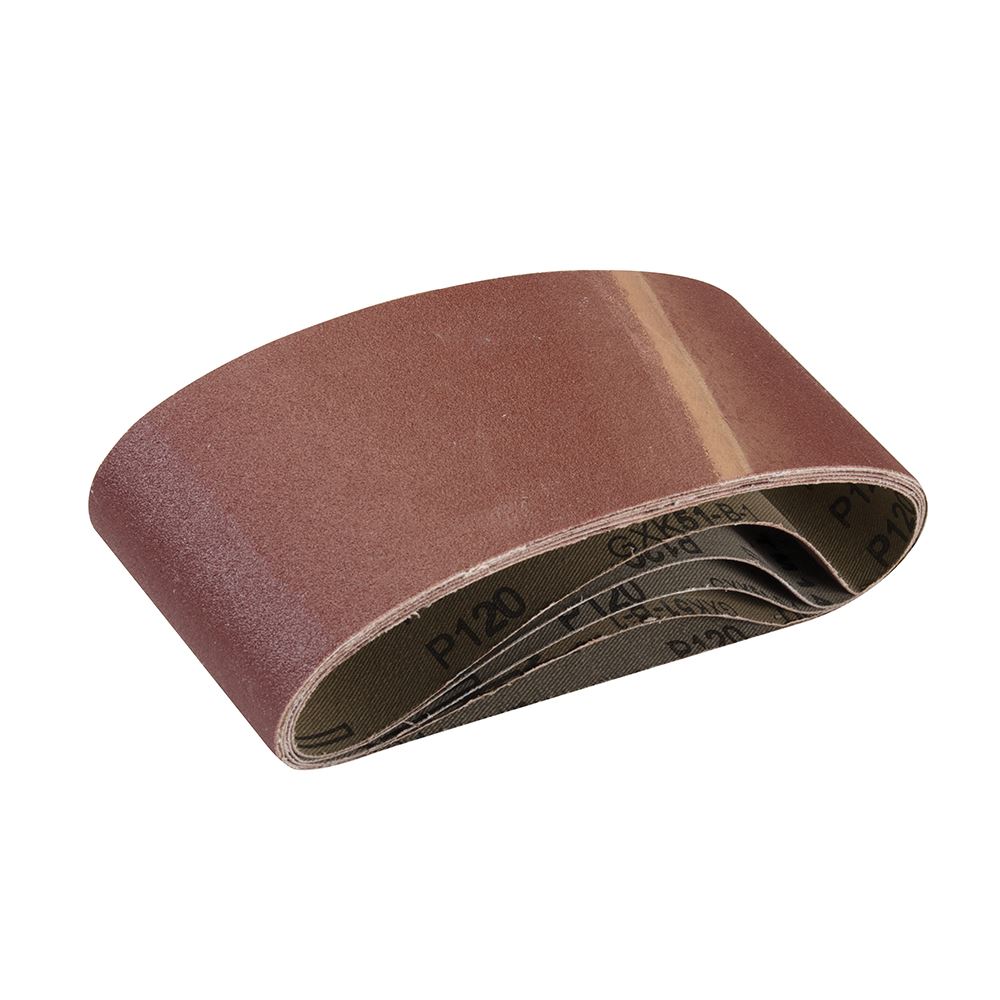 Silverline Sanding Belts 75x457mm, Aluminium Oxide, 120 Grit, 5pk