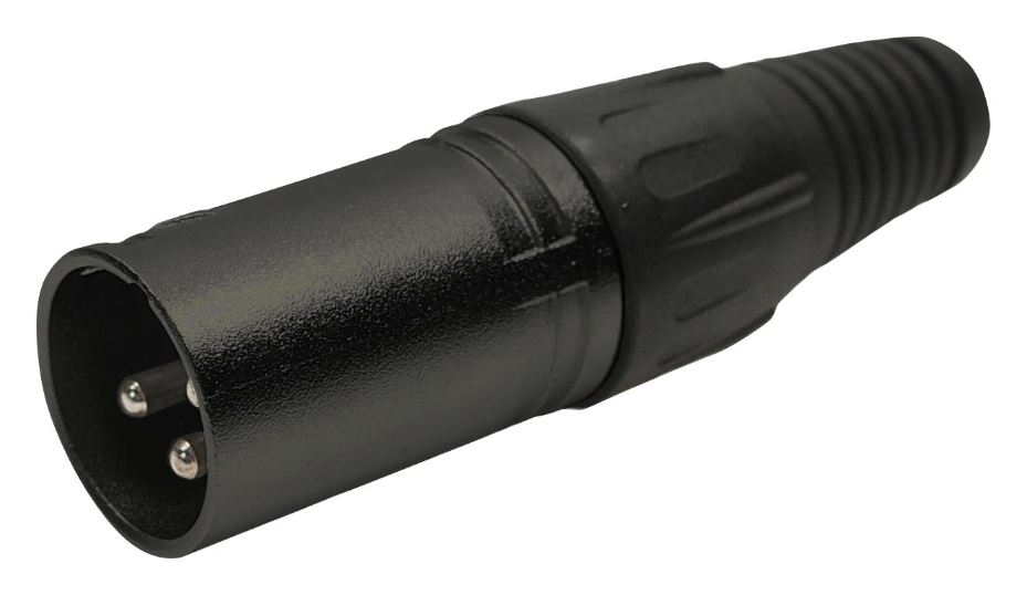 CLIFF ELECTRONIC COMPONENTS - 3-poliger XLR-Inline-Stecker, Schwarz