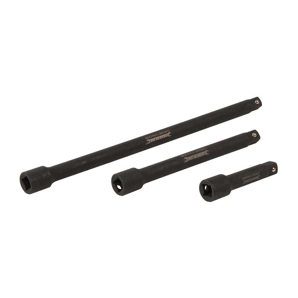 Silverline Impact Extension Bar Set 3/8″ - 75, 150 & 250mm