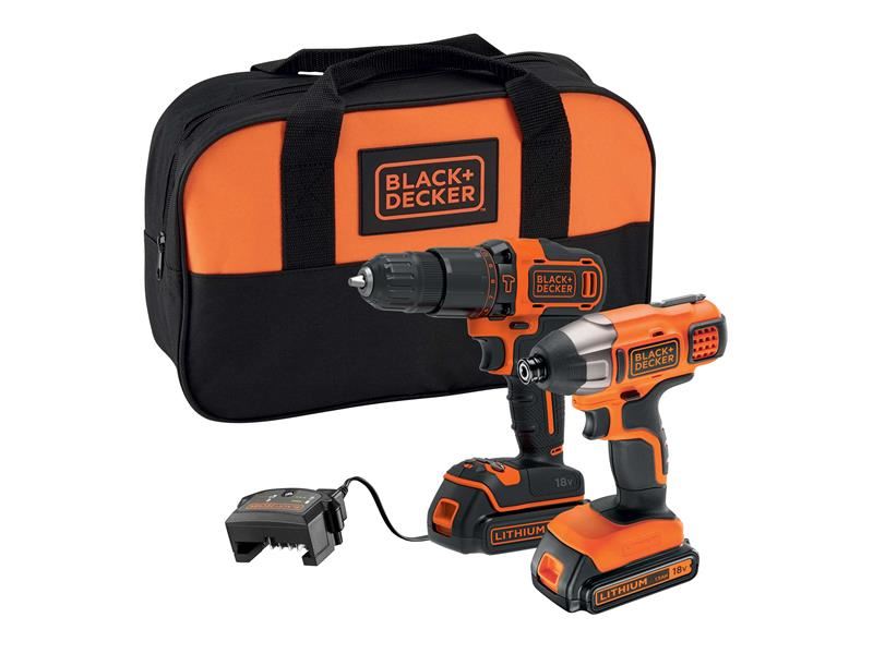 BLACK + DECKER Akku-Zwilling-Set BCK25S2S, 18V mit 2x 1,5Ah Li-Ion