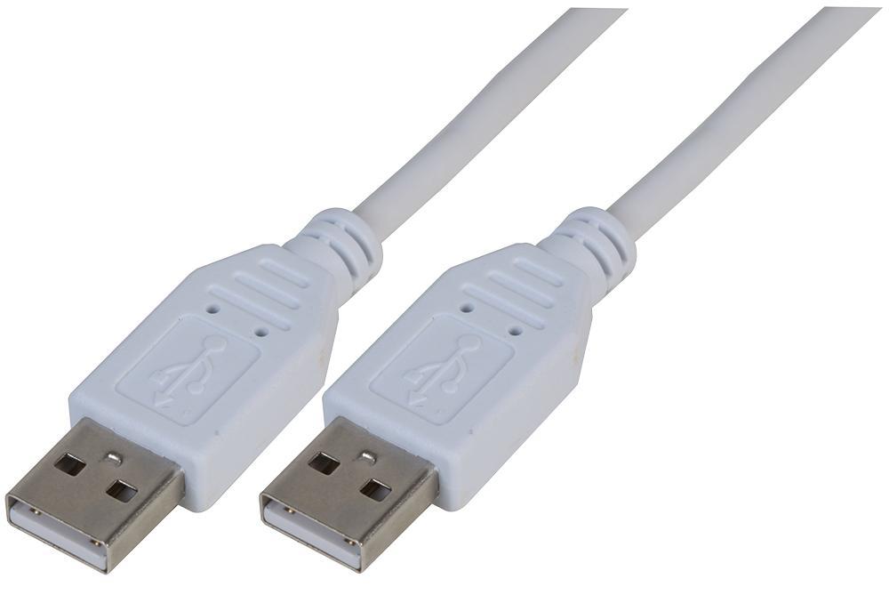 PRO SIGNAL White USB 2.0 A Male to A Male Cable, 3m