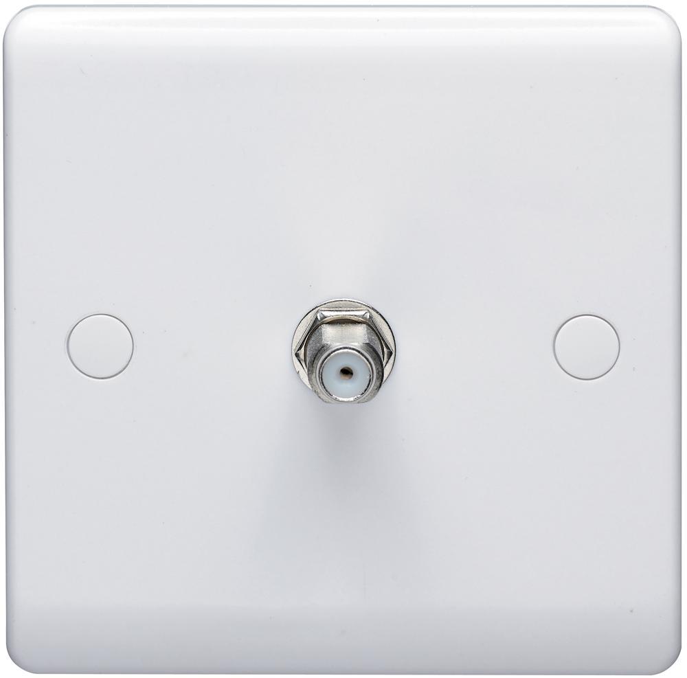 Volex 1-Gang F-Type Satellietaansluiting, Wit