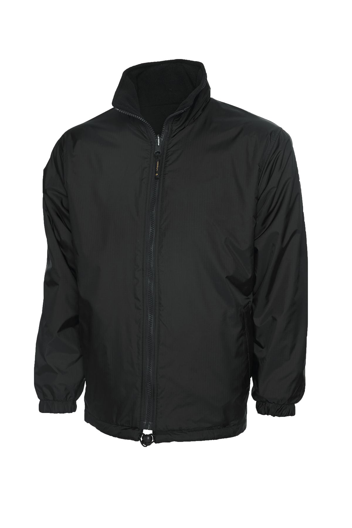 Uneek Reversible Fleece Jacket, Black, 2XL