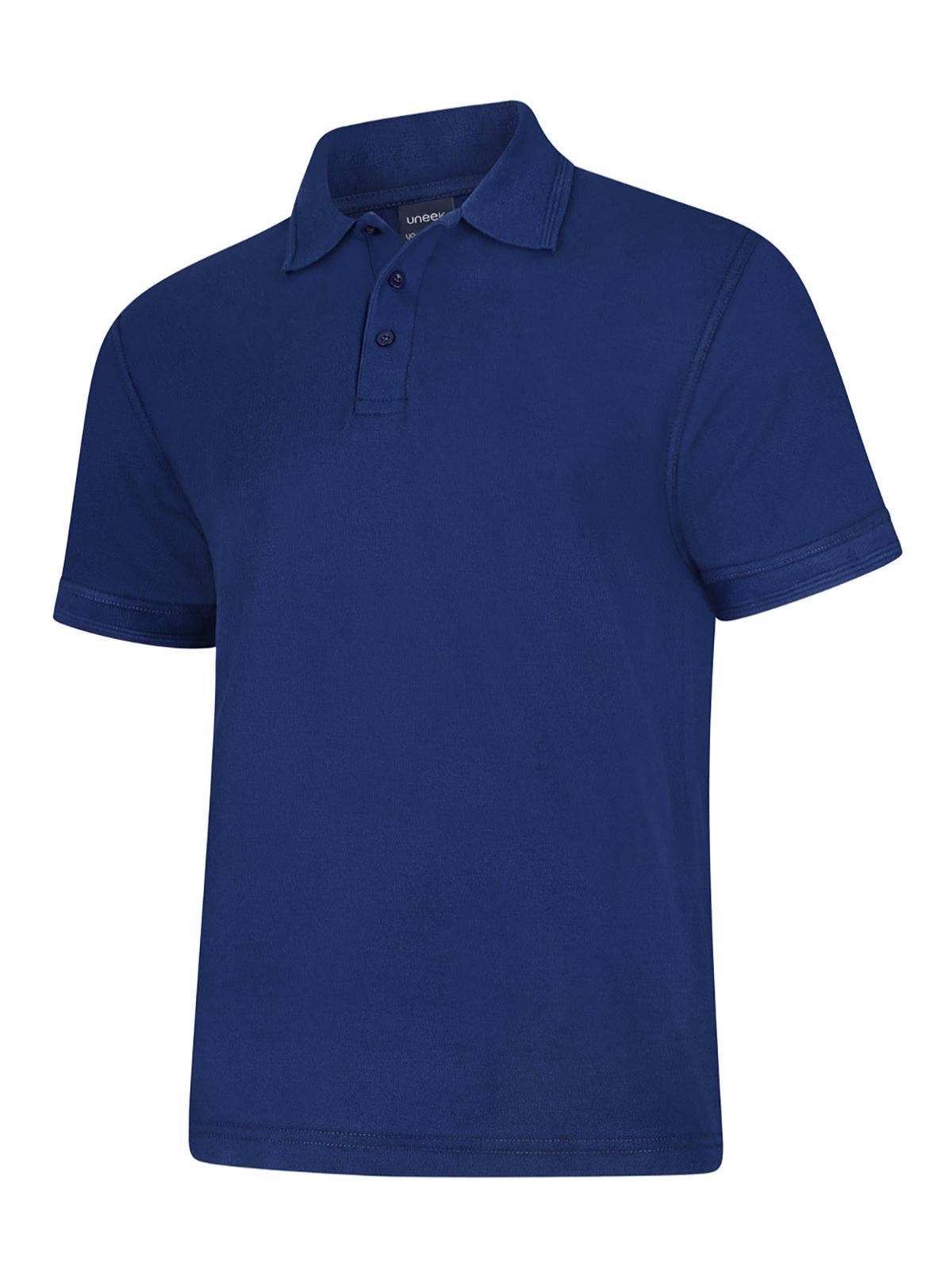 Uneek Unisex Deluxe Polo Shirt - French Navy, Size S
