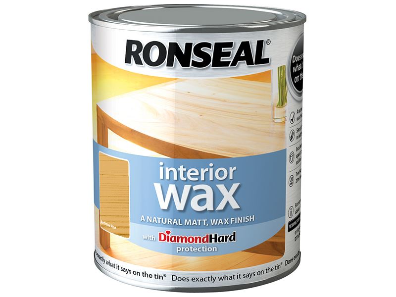 Ronseal Interior Wax Antique Pine 750ml for Wood Protection