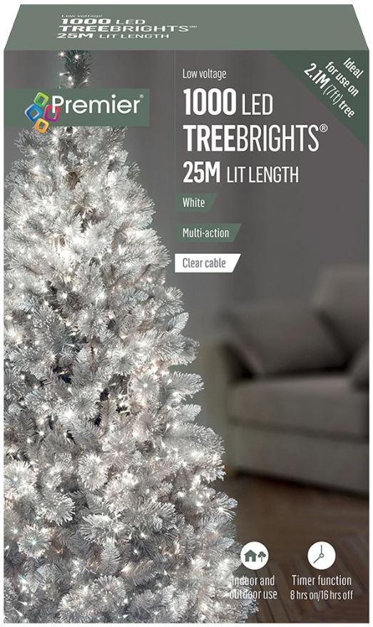 RARAION 1000 LED Kerstverlichting Wit, 25m met Timer