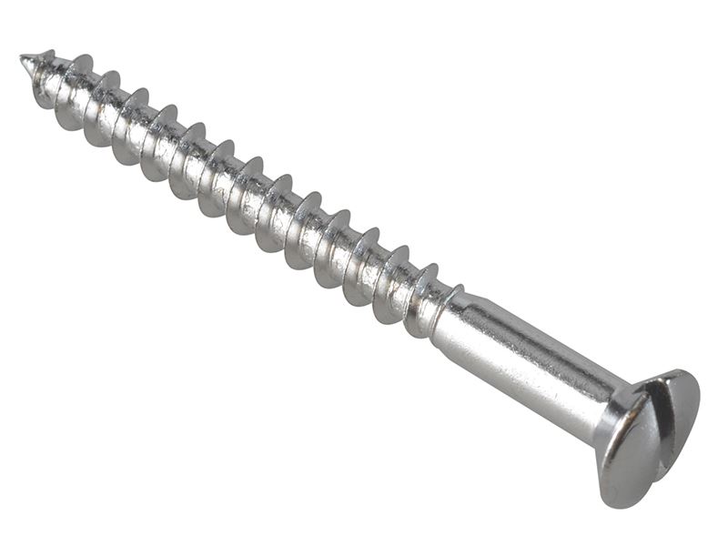 ForgeFix Multifunctionele Verhoogdekop Schroeven 4,0 x 40mm, Chroom, 20 stuks