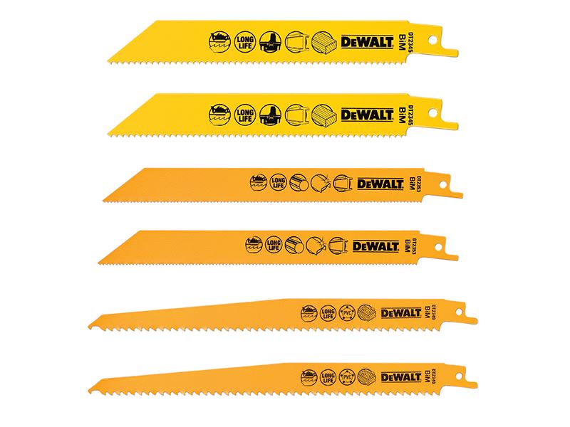DEWALT DT2444 6-Piece Reciprocating Saw Blade Set