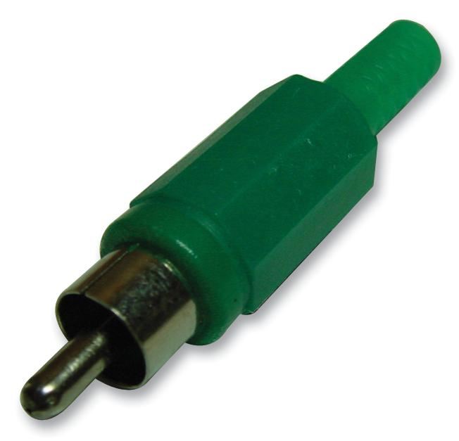 PRO SIGNAL Green Phono Plug, 2-Pin, Pack of 10