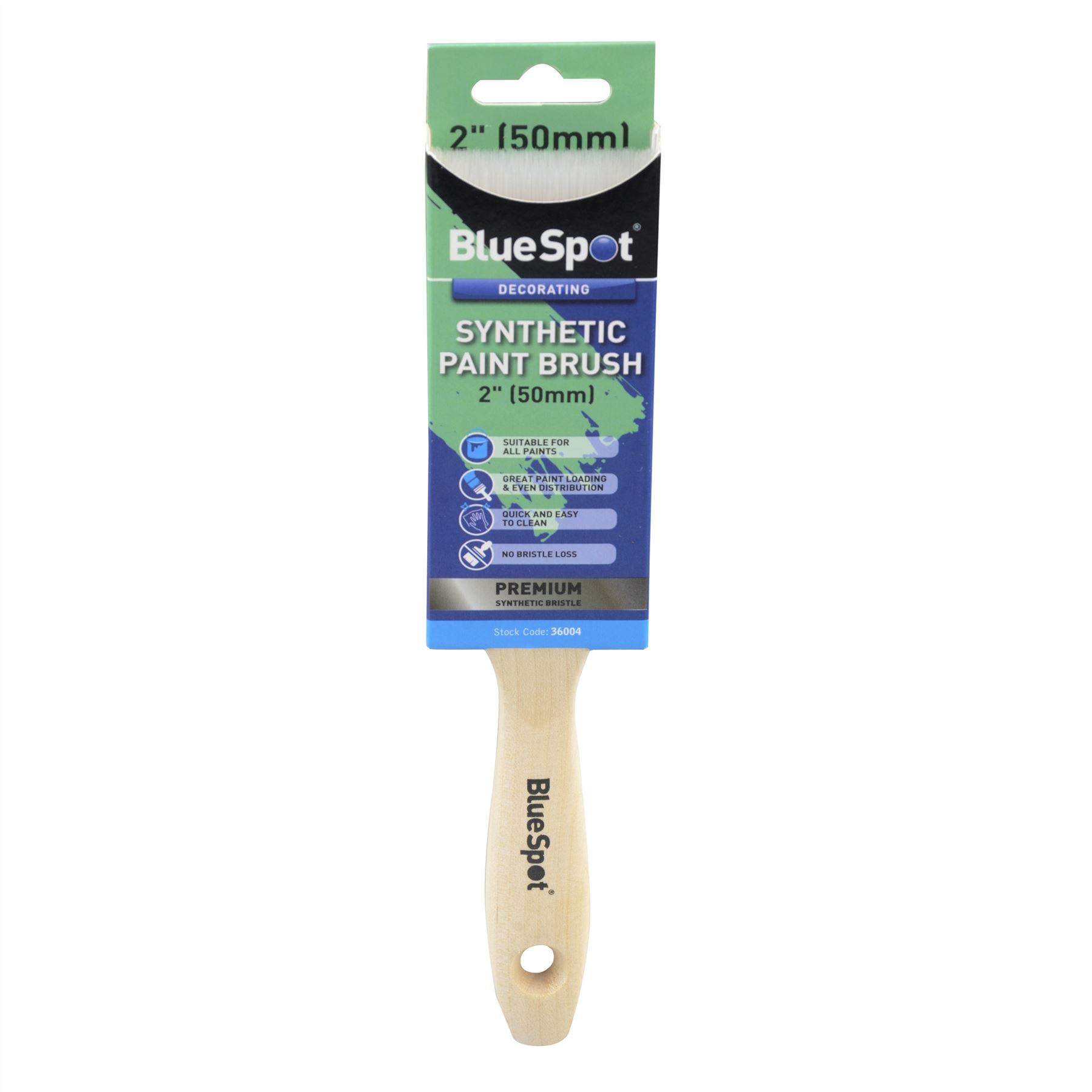 Blue Spot Tools 50mm Synthetic Paint Brush with Wooden Handle