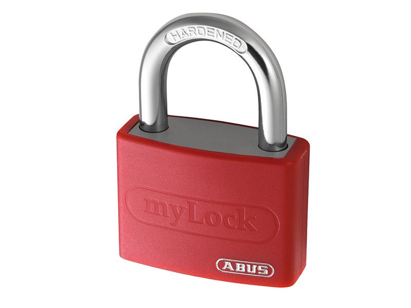 ABUS T65AL/40mm Aluminium Padlock - 5-Pin Tumbler, Red, Keyed Alike (6401)